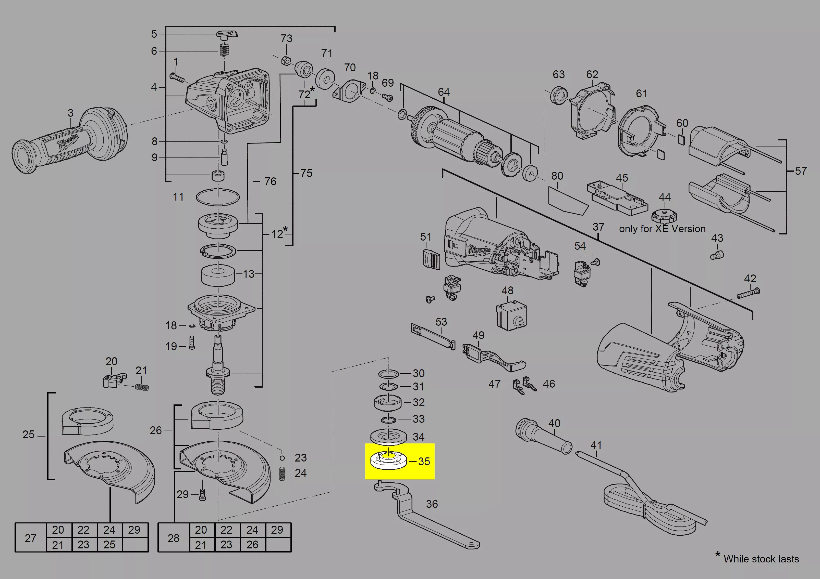 écrou fixation accessoires réf. 4931441309 Milwaukee